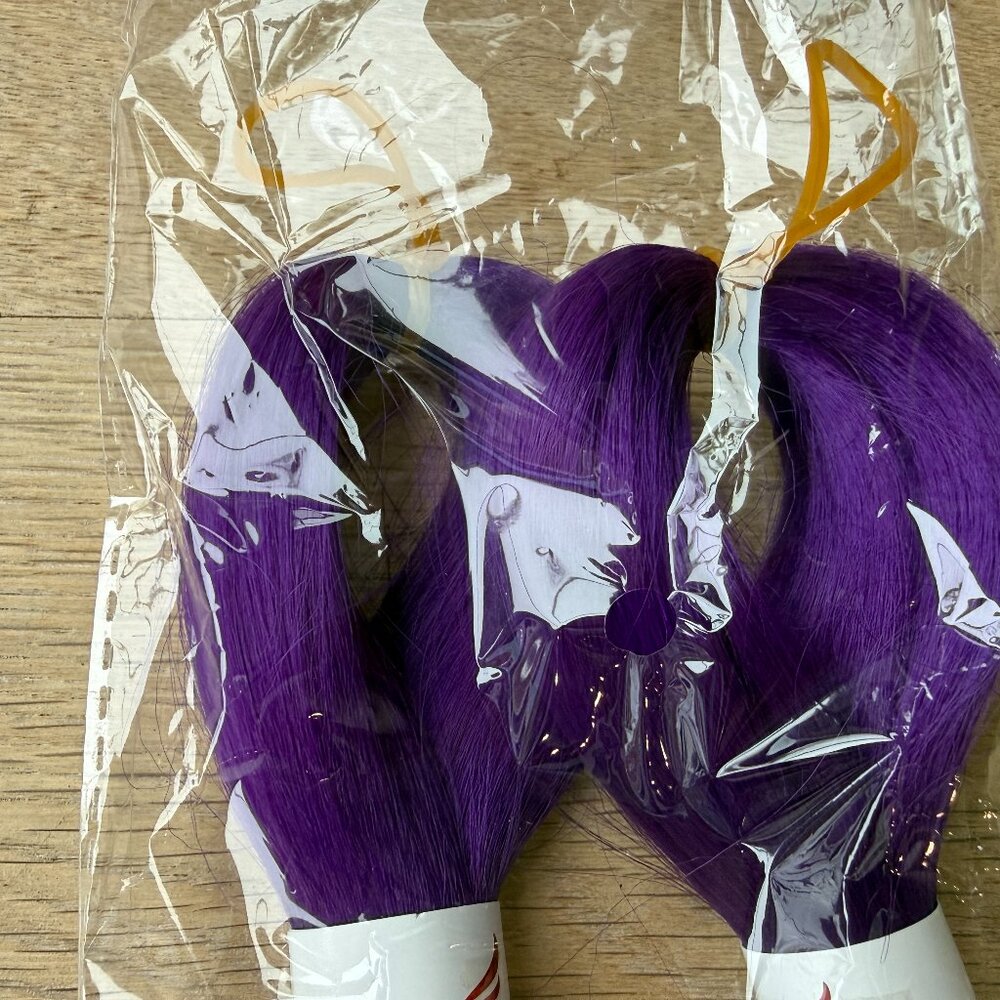26" Pre-Stretched Purple Braiding Hair Extensions 2 Packs for Adult or Child - Picture 7 of 11